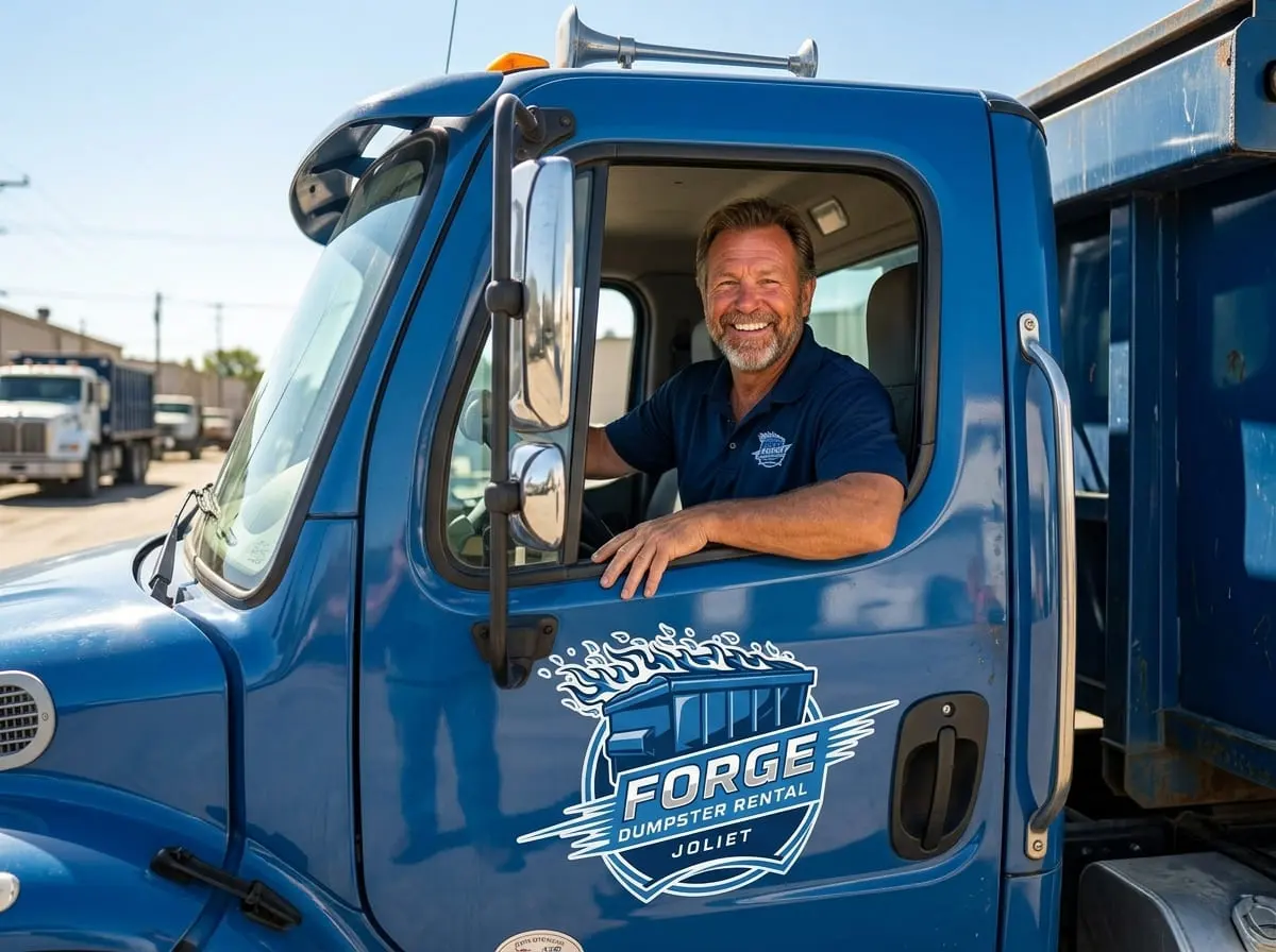 Roll-off dumpster delivered in Mokena, IL by Forge Dumpster Rental