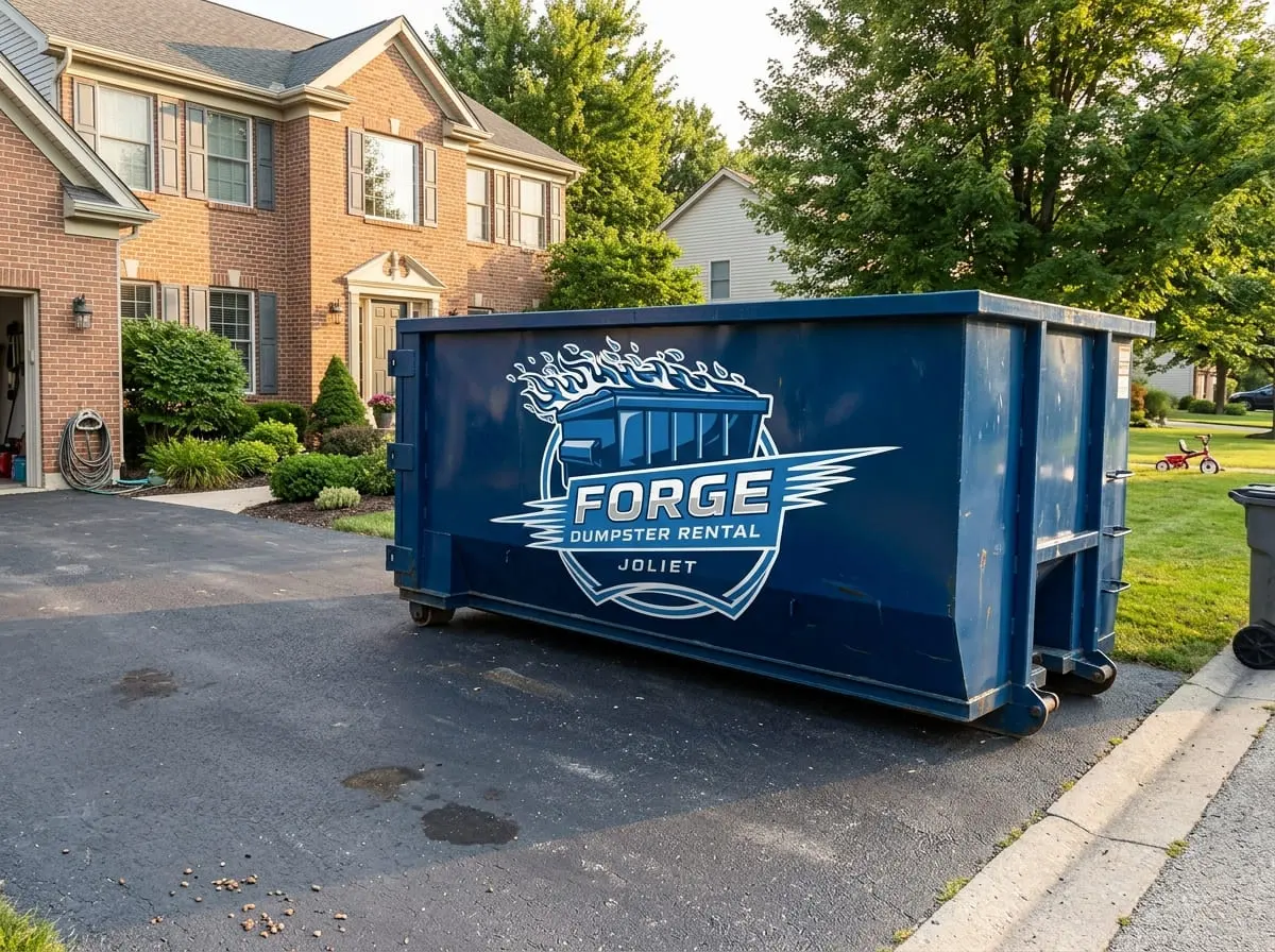 Roll-off truck and container ready for delivery in Joliet, IL