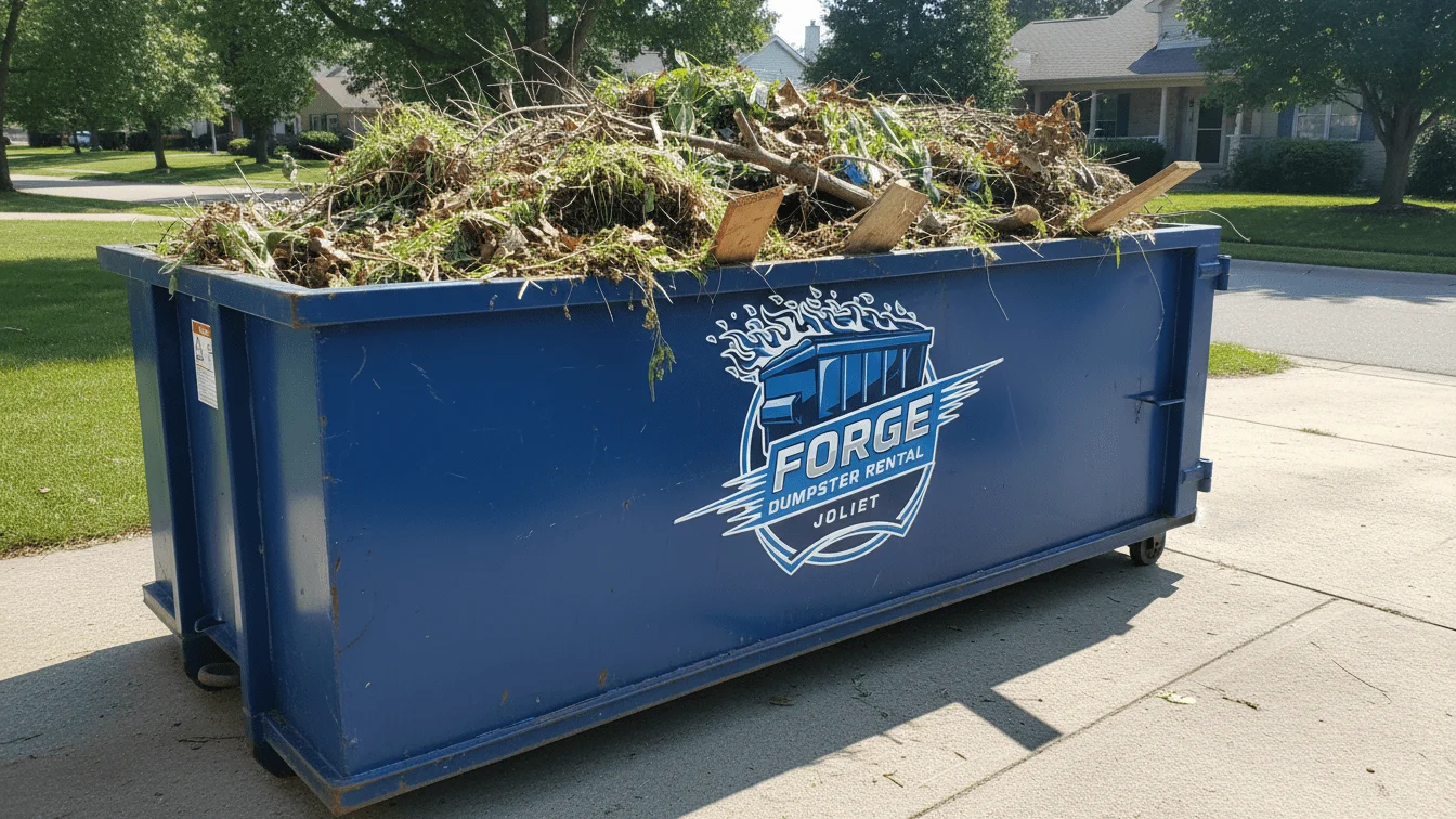 Yard Waste Dumpster Rental Joliet IL-img